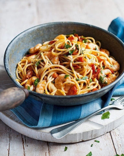 Prawns and Linguine pasta