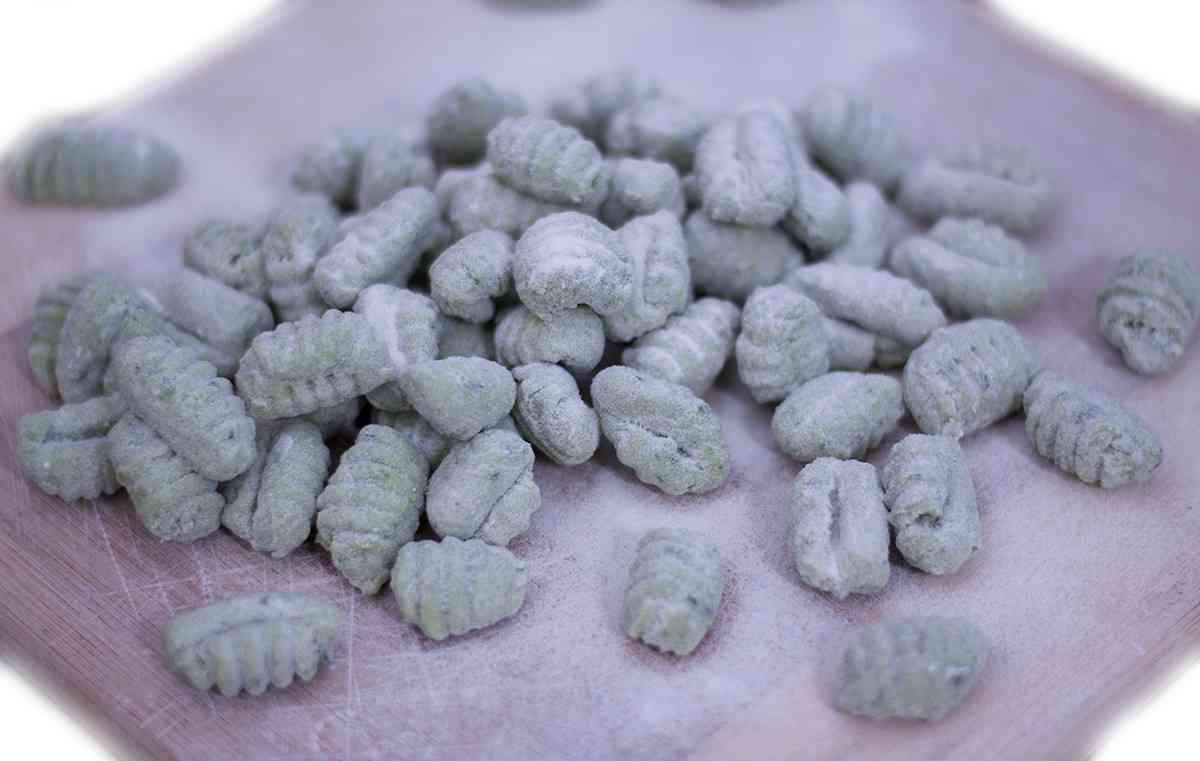 Maria's Pasta freshly made spinach gnocchi