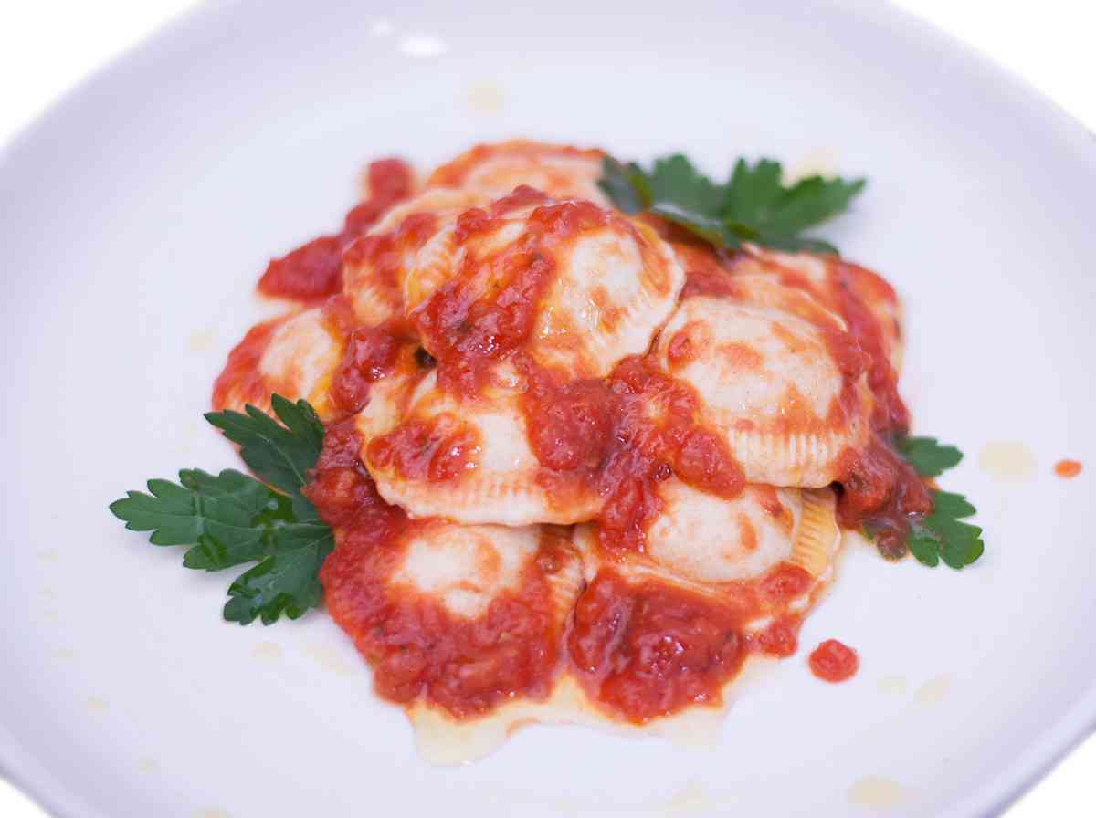 Three Cheese Ravioli in Napoli Sauce