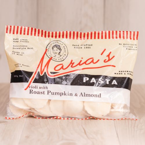 Maria's Pasta Ravioli Roast Pumpkin and Almond