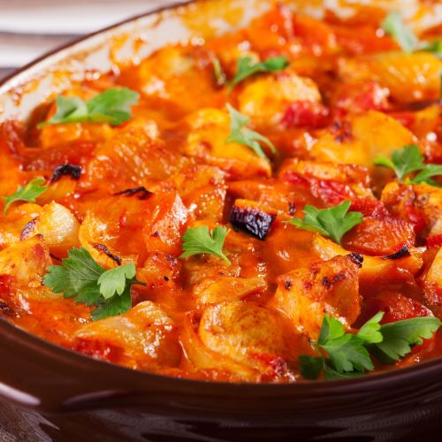 Chicken Cacciatore in dish