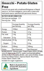 Load image into Gallery viewer, Maria&#39;s Pasta Nutritional Information Gnocchi
