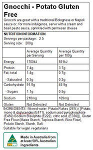 Maria's Pasta Nutritional Information Gnocchi