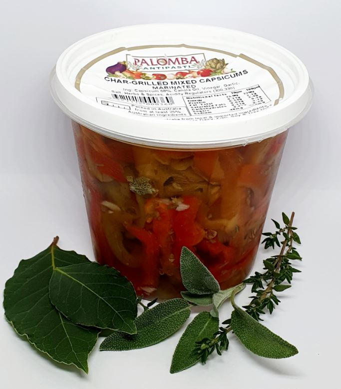 capsicums marinated in packaging