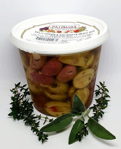 antipasto olives in jar