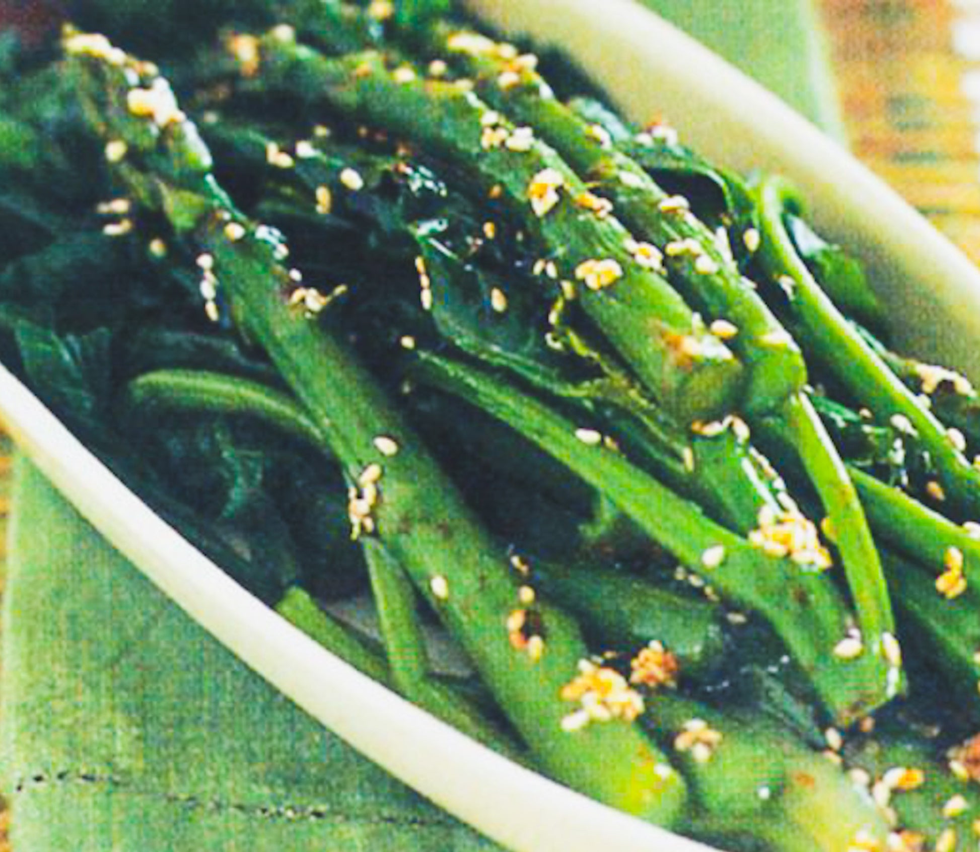 Marias Pasta sesame greens